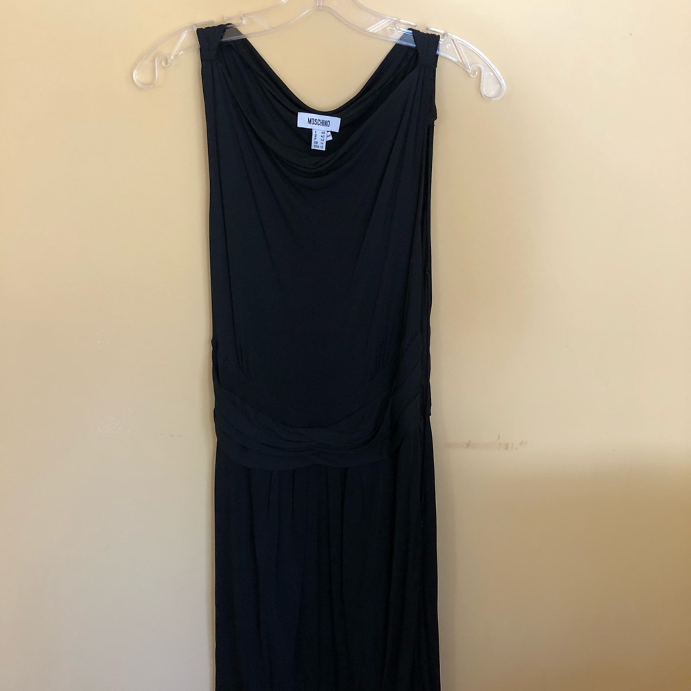 Mid length black dress